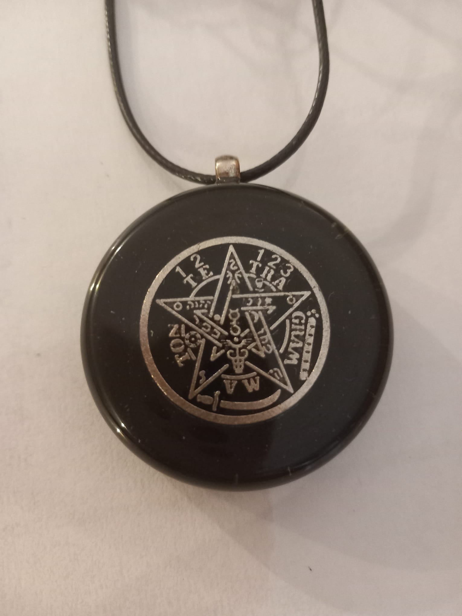 Colgante shungit plateado