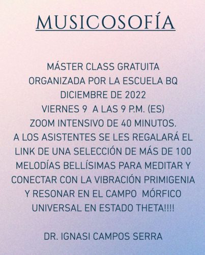 Info masterclass musicosofía